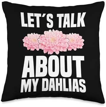 Pink Dahlias Flower Seeds for Planting Black Dahlias Throw Pillow