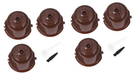 Mikikit 2 Sätze Kaffee Kapsel Mit Löffel Und Pinsel Badeeisen Für Shampoo Kaffeesieb Aus Metall Emaille-auflaufform Mit Deckel Sieb Aus Edelstahl Metallsieb Einzel Kaffeemaschine Filter