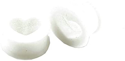 Bcughia Ohrringe Tunnel Silikon 18mm Ohr Flesh Tunnel Herz Form Ohrringe Tunnel Set, 2 Stück