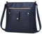 FURONGHUA Umhängetasche Damen Mittelgroß Handtasche Damen Blau Crossbody Bag für Frauen Veganes Leder Mode mit 4 Reißverschlussfächern Tasche Damen Umhängetaschen