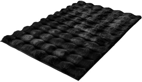 Kleine Wolke Badteppich Cloud Schwarz 70 x 120 cm | OEKO-TEX zertifiziert, rutschhemmende Unterseite, für Fußbodenheizung, maschinenwaschbar, 100% Polyester