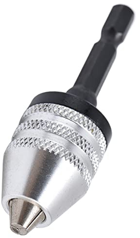 Portabrocas sin Llave Portabrocas de Vástago Hexagonal de Acero Al Carbono de 3 Mordazas, para Amoladora Eléctrica Portabrocas Multifunción, Núcleo de Sujeción Universal
