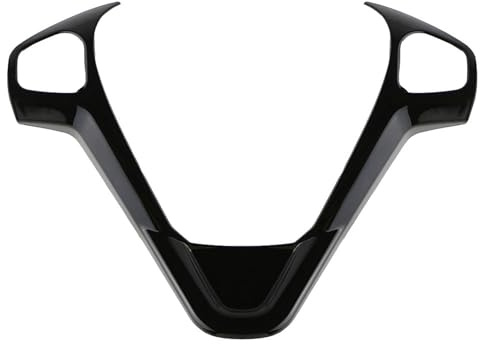 DEMULAX Auto-Lenkradabdeckung mit Paillettenbesatz, Aufkleber, for Ford, for Ecosport 2013–2017, Neu, for Fiesta MK7 2009–2017, Innenzubehör Lenkrad-Dekorationsaufkleber(2hole Piano Black)