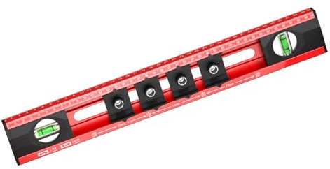 Strumento di misurazione per elettricisti in alluminio da 40 cm con marcatori regolabili per l'installazione di prese elettriche e allineamento preciso per un'installazione efficiente