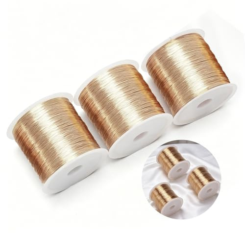 100m x 3 Spule Schmuckdraht 0.3mm basteldraht dünn Lichtbeständig(C)