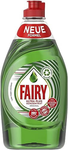 Fairy Ultra Plus concentrado Original mano de detergente para lavavajillas (Pack de 10, 10 x 450 g)