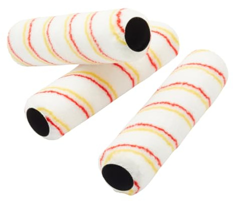 Fit For The Job Lot de 3 rouleaux de 225mm à poils moyens pour peintures-émulsions artisanale – Manchon pour peindre murs et plafonds et autres surfaces lisses et semi-lisses