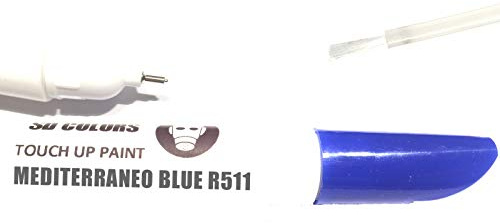 SD COLORS 12 ml Vernice Ritocco con Pennello - MEDITERRANEO Blue (R511) - Compatibile con VW/Audi - Riparazione di Graffi, Scheggiature e Verniciatura