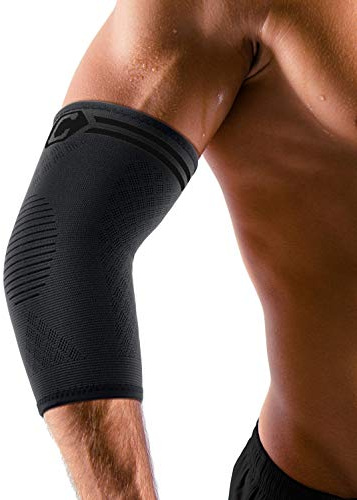 CAMBIVO Elbow Compression Sleeve (2 Pack) | For Tennis, Golf, Gym Workouts & Daily Activities, Anti-Slip Elbow Support for Tendonitis, Arthritis & Repetitive Arm Use