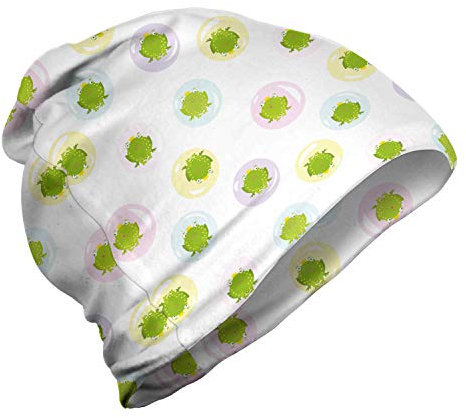 ABAKUHAUS Märchen Unisex Beanie, Frog Prince in Bubbles, Wandern im Freien, Gelbgrün Blassgelb
