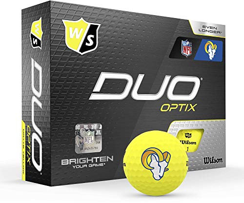 WILSON Duo Soft NFL Golf Balls (1 Dozen)-Los Angeles Rams,Yellow