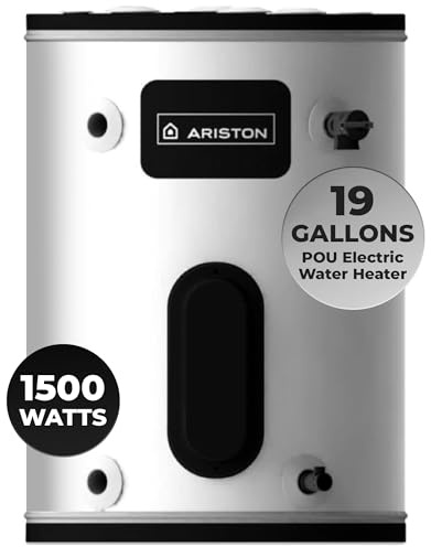 19 Gallon, 120V – Ariston Electric Water Heater – Compact Point of Use Tank for RV, Camper, Small Spaces, Plug-in Heating Solution for Under Sink, Versatile Electric Tank for Bathroom, Shower