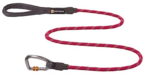 RUFFWEAR Knot-a-Leash, reflektierende Hundeleine aus Seil mit Karabinerhaken, Länge: 1,5 m, Stärke: 7 mm, Hibiscus Pink