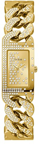 Guess kristall kedja klocka, Guldton/guldton/champagne, Stjärnljus