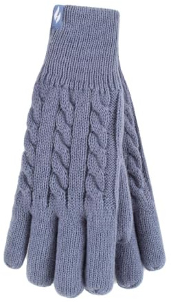 HEAT HOLDERS - Damen Extra Warm Winter Handschuhe | Strick Handschuhe mit Innen Flauschig Fleece Gefüttert