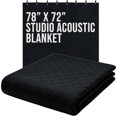 BoxerTools Large 78 x 72 Sound Dampening Blanket Studio Series - Loops and Grommets For Easy Installation - Insulated Blanket, Light Blocker, Sound Absorbing, Acoustic Sound Treatment, Reverberation