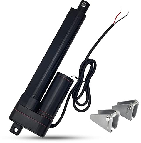 Jvnvlki Linjär drivning med 150 mm slaglängd, 3 000 N, IP65-vattentät, 12 V, linjärmotor, 5 mm/s, med monteringsfäste, för skåp, fönsteröppnare, dörröppnare, hemautomatisering