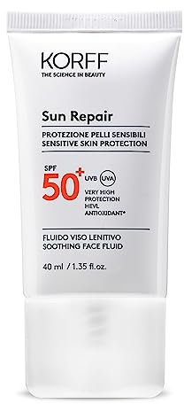 Korff 365 Protection Siero Viso SPF 50+, Protezione Solare Molto Alta, Idratazione 8h, Texture Fluida, Adatto a Tutti i Tipi di Pelle, Confezione da 30ml