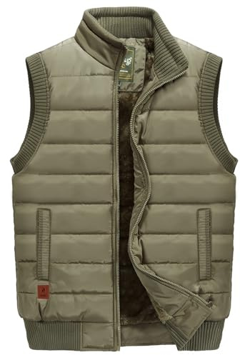 OlyljpinZ Chaleco Pesca Lana Invierno para Hombre Calentador Corporal A Prueba Viento Chaqueta Sin Mangas Al Aire Libre Chaleco Acolchado Senderismo Fotografía Abrigo Chaleco con Múltiples Bolsillos