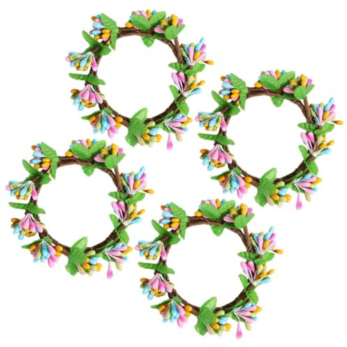 ABOOFAN Ostern Kerze Kranz Decor Set Frühling Festival Kranz Beeren für Home Decor