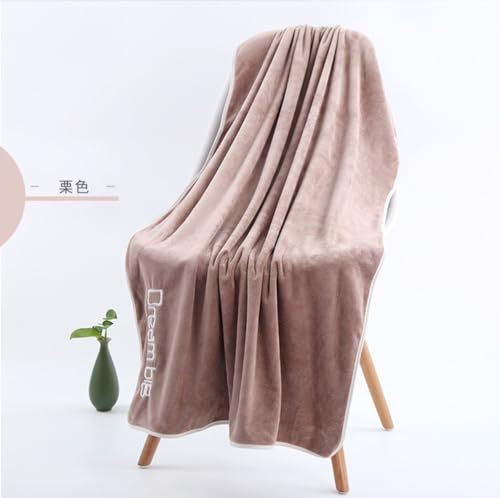 Ter Personalisierbares Strandtuch, bestickte Handtücher, personalisierte Badetücher mit Namen, individuelles Strandtuch, Badezimmer-Waschlappen (Khaki-Farbe)