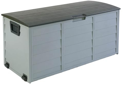 Coopers of Stortford Lockable 290L Weather-Resistant Wheeled Garden Storage Box | Store Cushions Garden Tools Toys