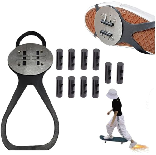 Copri-scarpe con selce per skateboard e moto, strumento di attrito a scintille per bicicletta, pastiglie di selce per bicicletta, accessori per skateboard, coperture per scarpe da guida con pressione