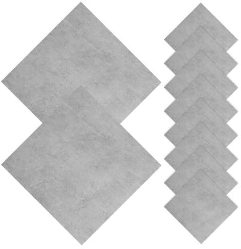 Uonlytech 10 Pezzi Autoadesivi Stacca E Incolla Piastrelle Per Pavimenti 60X60 Cm Adesivi Per Pavimenti In Marmo In Vinile Fai Da Te Per Bagno Cucina Grigio