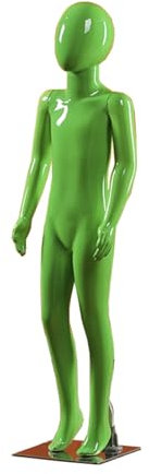 IYUESQ 6–7 Jahre alte Schaufensterpuppe für Kinder, Mädchen und Jungen, abnehmbare, gesichtslose Schaufensterpuppe mit Metallsockel, Plastik-Kindertorso, Schneiderpuppe, tragbare Schuhe/S