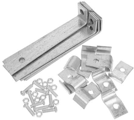 NAMOARLY 10pcs Galvanized Clip Bracket Grounding Clips for Solar Panel Mounting System Overvoltage Protection Chain Link Fence Tools