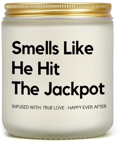 Bridal Shower Gifts, Bride Gift for Wedding, Engagement, Bachelorette Party, Funny Engaged Presents for Bride to Be, Wedding Day Present for Women Her Friend Newlyweds Couples, Lavender Scented Candle