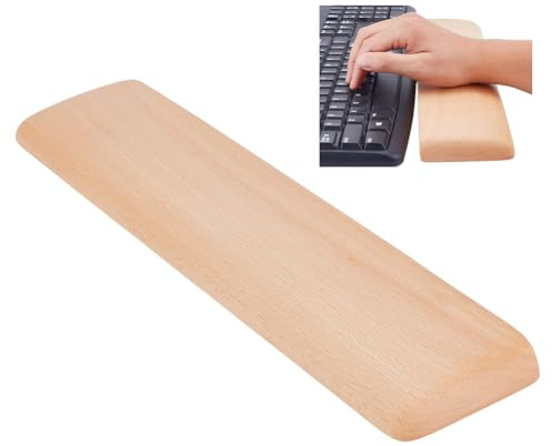 AHANDMAKER Handballenauflage aus Holz für mechanische Tastaturen Handgelenkauflage Ergonomische Auflage Für Computertastatur Ergonomische Schreibtischunterlage Gaming Büro Heim Schreibtisch 36x8cm