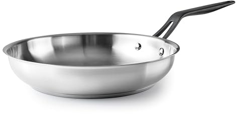LACOR 47326 - Sartén Origin, Acero Inoxidable 18/10, Superficie - Cocina | En acero inox 18/10, para dorar, freír y saltear a diario; antiadherente fácil de limpiar, apto para inducción