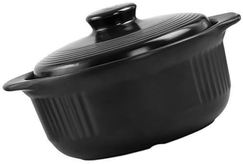 IWOWHERO Pentola in Ceramica Coperchio 1115ml, Casseruola Piccola per Stufati e Zuppe, Resistente a Alte Temperature, per Cucina Domestica e Risparmio Energetico