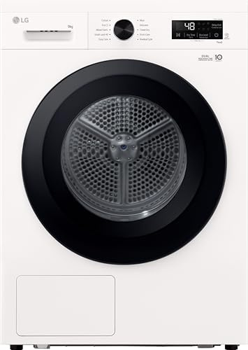 LG X10 Series Direct Drive™ RHX1009NWK Wifi Connected 9Kg Heat Pump Tumble Dryer - White - A+++ Rated