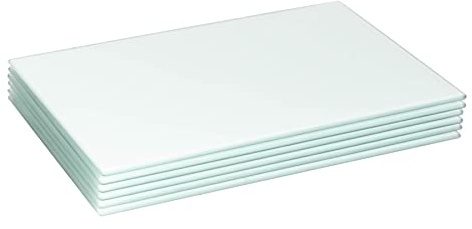 Harbour Housewares Glas -Tischematen - 40cm X 30cm - Weiß - 6. Packung
