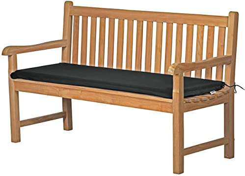Kai Wiechmann Bankauflage Bankkissen Bankpolster Gartenbankauflage Polsterauflage Sitzauflage Sitzkissen Gartenbank 140 x 40 cm anthrazit dunkelgrau hochwertig Made in Germany