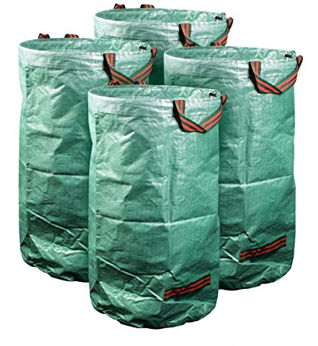 mgc24 Gartensack 120 Liter Laubsack Gartenabfallsack Rasensack, 4 Stück | Sack für Gartenabfall, Laub, Rasenschnitt - stabil, faltbar, langlebig, aus robustem Polypropylen Gewebe 150 g/m²