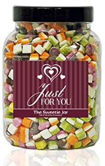 Dolly MIXTURES 1.8kg Sweet Jar – A Personalised Gift Jar Filled with Your Favourite Retro Sweets! (Just for You)