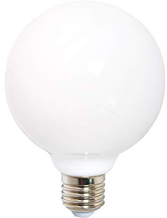NCC-Licht LED Filament Leuchtmittel Globe G80 8W = 60W E27 opal matt 360° warmweiß 2700K