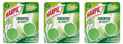 Harpic WC-Blöcke, umweltfreundlich, gegen Kalk, Eukalyptusduft, 2 Stück