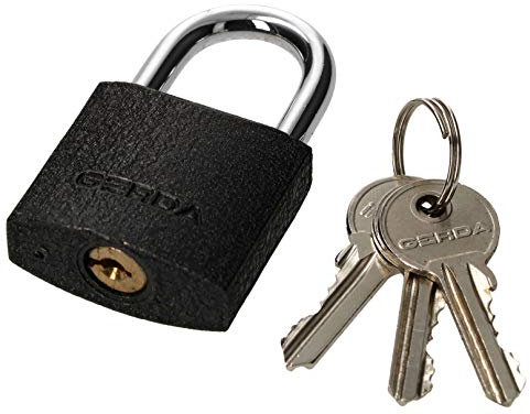 KOTARBAU® Lucchetto in ghisa, 40 mm, universale, monoblocco, con bulloni, protezione antintrusione