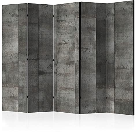 murando Raumteiler Foto Paravent Abstrakt 225x172 cm beidseitig auf Vlies-Leinwand Bedruckt Trennwand Spanische Wand Sichtschutz Raumtrenner Design grau Betonoptik Loft f-A-0043-z-c