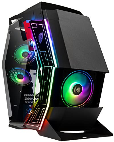Kolink Big Chungus Hench Edition Midi Tower ARGB PC Case - Black with Showcase Design and Enhanced Cooling Support
