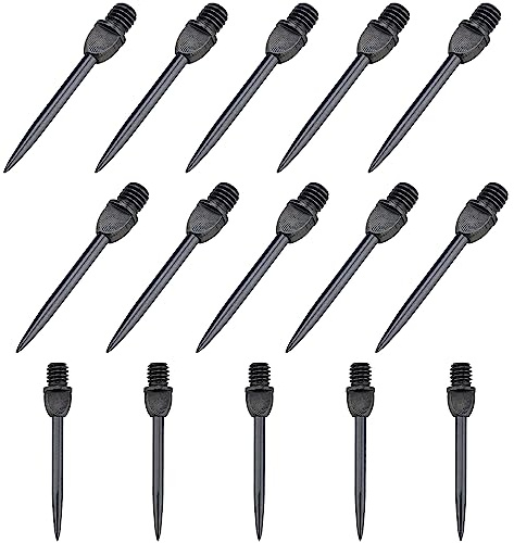 Fyihoxi 15 Pièces Pointe de Fléchettes Acier, Fléchettes à Filetage 2BA avec Pointe en Acier Remplaçable, Pointes de Flechettes en Acier, Pointes de Rechange en Métal 2BA