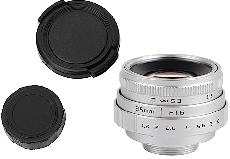 XTevu Obiettivo per Fotocamera 35mm F1.6 CCTV C Mount Messa a Fuoco Manuale Obiettivo Ad Ampia Apertura per Obiettivo Nex M4/3 FX Moun Art E Fotografia di Bellezza(Tramutante)