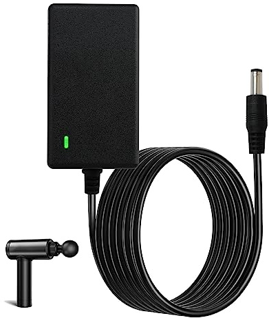 Universal Massage Gun Charger Adapter Replacement - 25.2V 1A Electric Massagers Battery Charger Cable with LED Indicator, Wide Voltage Adaptability Charging