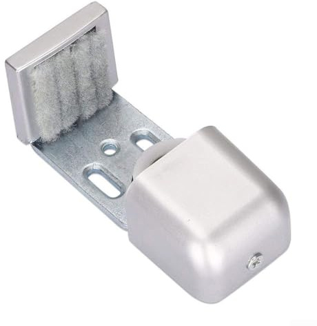 Carpango Schiebetür-Bodenführungen, verstellbare Scheunentor-Bodenführungs-Rollen-Wandhalterungs-Boden-Stütz-Boden-Hardware (Silver)