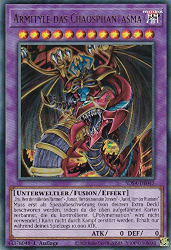 SDSA-DE045 - Armityle das Chaosphantom - Ultra Rare - 1. Auflage - Deutsch - Structure Deck: Sacred Beasts - mit LMS Trading Fieldcenter-Karte Yugioh
