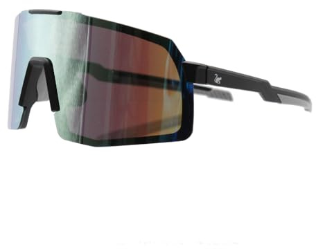 Surf Monkey Polarisierte Sonnenbrille mit 3 austauschbaren Gläsern, Fahrradbrille, Mountainbike, Radfahren, Laufen, UV 400, winddicht, für Damen und Herren